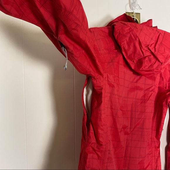 Columbia Titanium Omni-Tech Red Rain Jacket Plaid - Picture 7 of 9